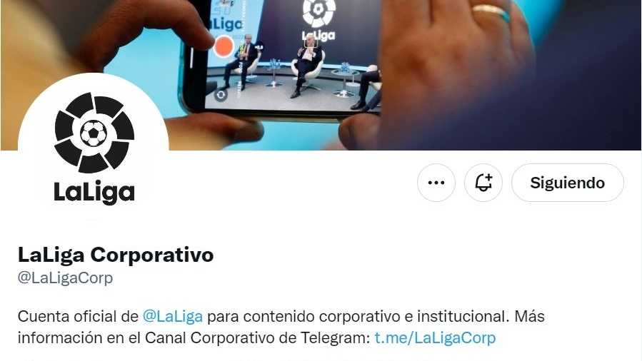 LaLiga opens two new corporate channels on Twitter and Telegram